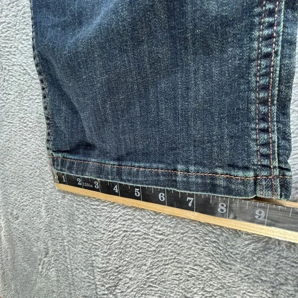 Carhartt Womens Denim Bib Overalls Dark Wash Double Front 102443 L 12/14 Regular - Picture 8 of 11